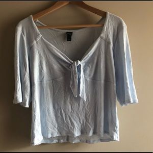 Tie front crop top